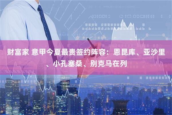 财富家 意甲今夏最贵签约阵容：恩昆库、亚沙里、小孔塞桑、别克马在列