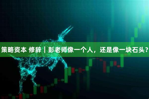 策略资本 修辞｜彭老师像一个人，还是像一块石头？
