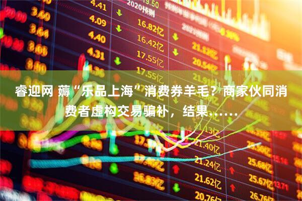 睿迎网 薅“乐品上海”消费券羊毛？商家伙同消费者虚构交易骗补，结果……