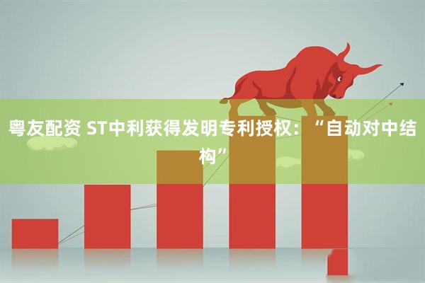 粤友配资 ST中利获得发明专利授权：“自动对中结构”