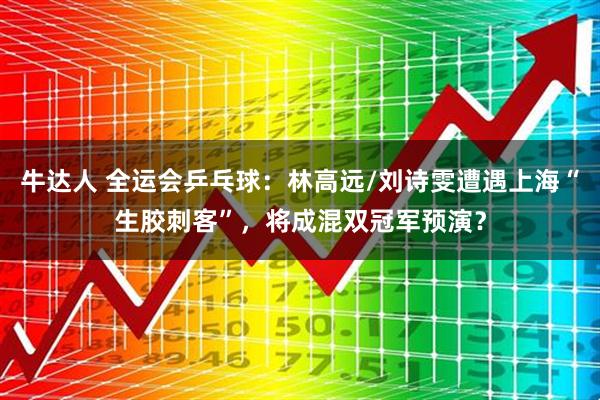 牛达人 全运会乒乓球:林高远/刘诗雯遭遇上海“生胶刺客”,将成混双冠军预演?